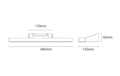 View 900 vegglampe baderom 2700K 30W IP44