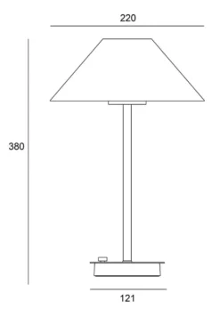 Volar oppladbar bordlampe 3,9W 2200 Kelvin IP44 - Dimbar