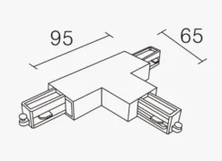 Vox T-connector (R) - Hvit