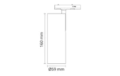 Zip Tube Mini spot 14W LED 3000K